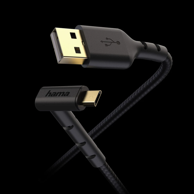 Hama 00187215 Stand Charging/Data Cable, Micro-USB 1.5m black