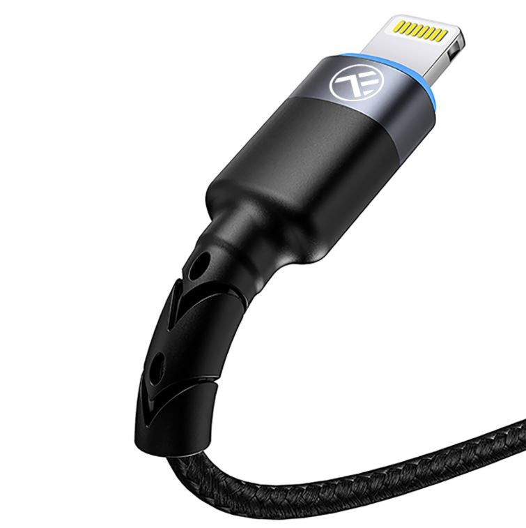 Кабель для передачи данных Tellur USB-Lightning со светодиодной подсветкой, 2 м, черный