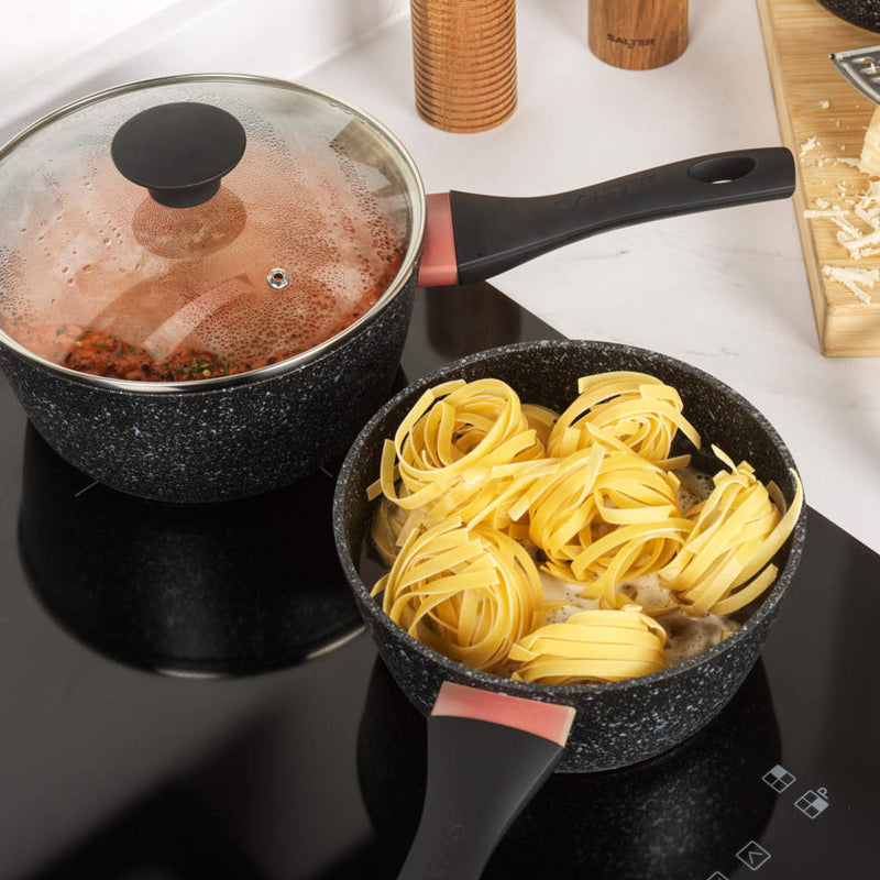 Salter BW11460BRMFO Megastone Thermo Collar 3-Piece Saucepan Set - 16/18/20cm