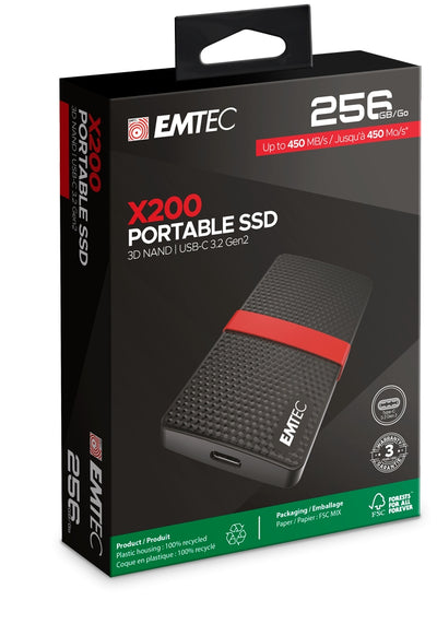 Emtec SSD 3.1 X200 256GB Power Plus Portable