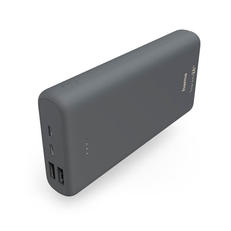 Hama 00201670 Power bank 24000mAh LiPo USB-A USB-C Gray