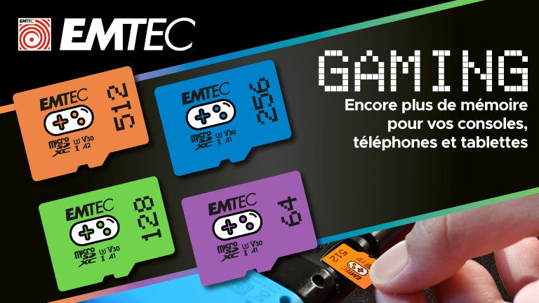 Emtec mSD 512GB UHSI U3 V30 A2 Gaming Orange