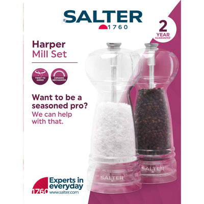 Salter BW12949EU7 Harper Mill Set Transparent