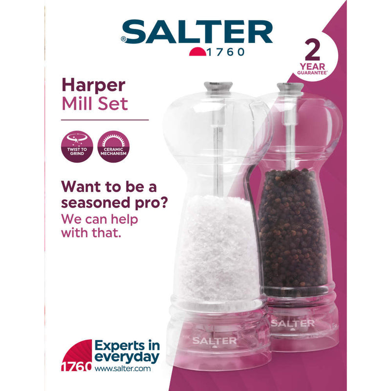Salter BW12949EU7 Harper Mill Set Transparent