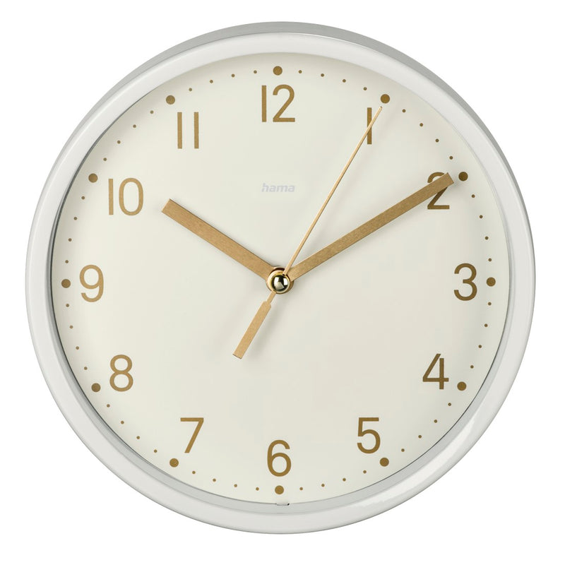 Hama 00186302 Golden Desk Clock Quiet White