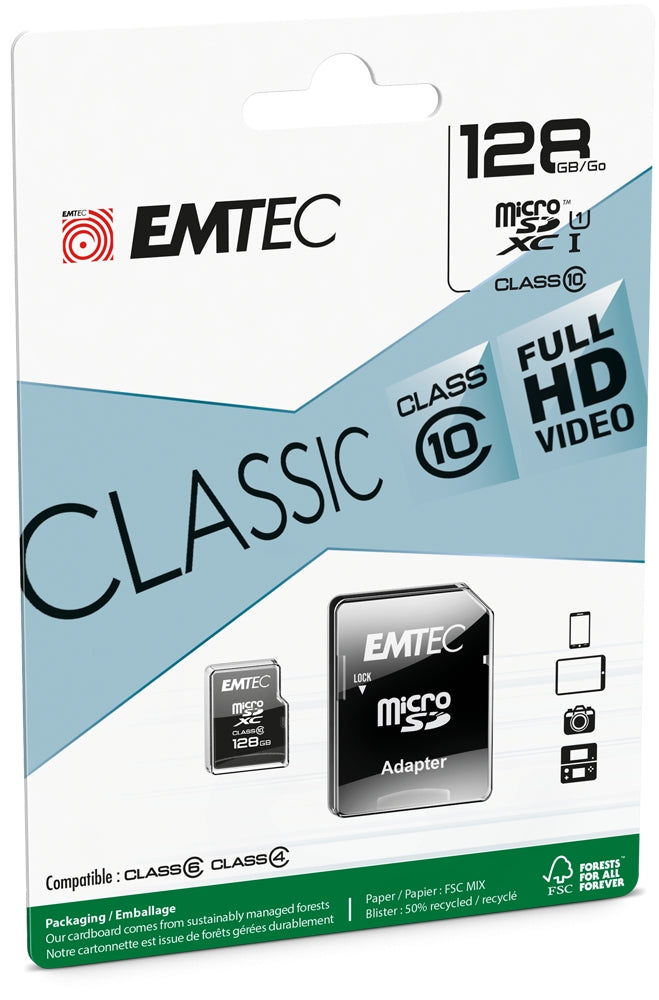 Emtec mSD 128GB Class10 Classic