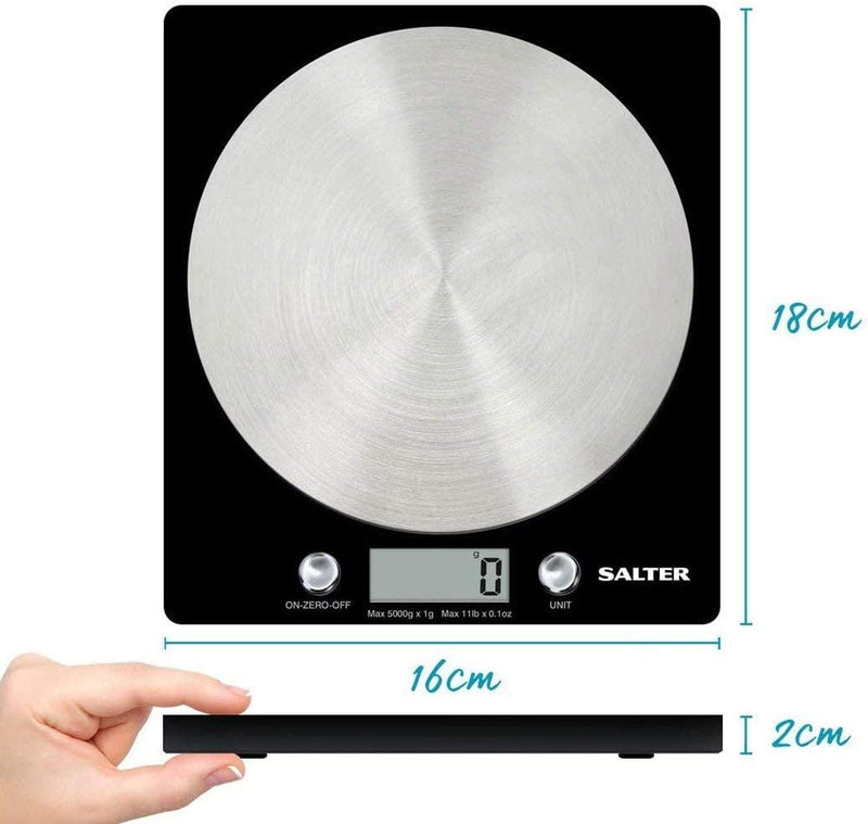 Salter 1036 BCFEU12 Disc Electronic Digital Kitchen Scales Black