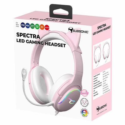 Subsonic Spectra LED Gaming Headset Sweety Pink