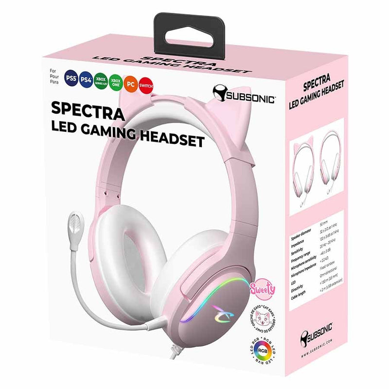 Subsonic Spectra LED Gaming Headset Sweety Pink