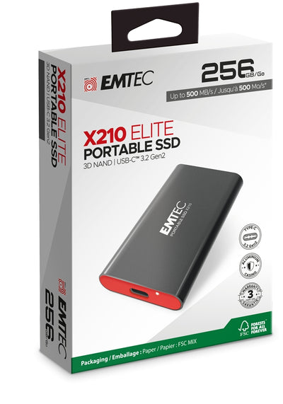 Emtec SSD 3.2Gen2 X210 256GB Portable
