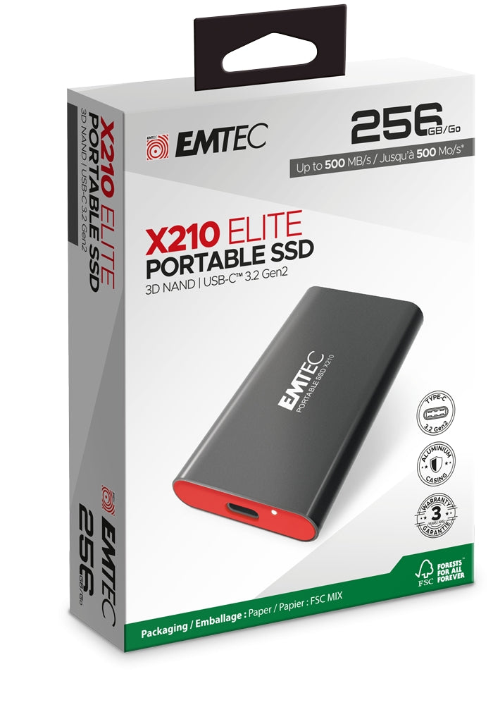 Emtec SSD 3.2Gen2 X210 256GB Portable