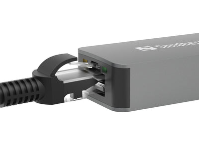 Sandberg 136-68 USB-C/A 2.5 GbE RJ45 Adapter, 2.5 Gigabit Ethernet on USB-C