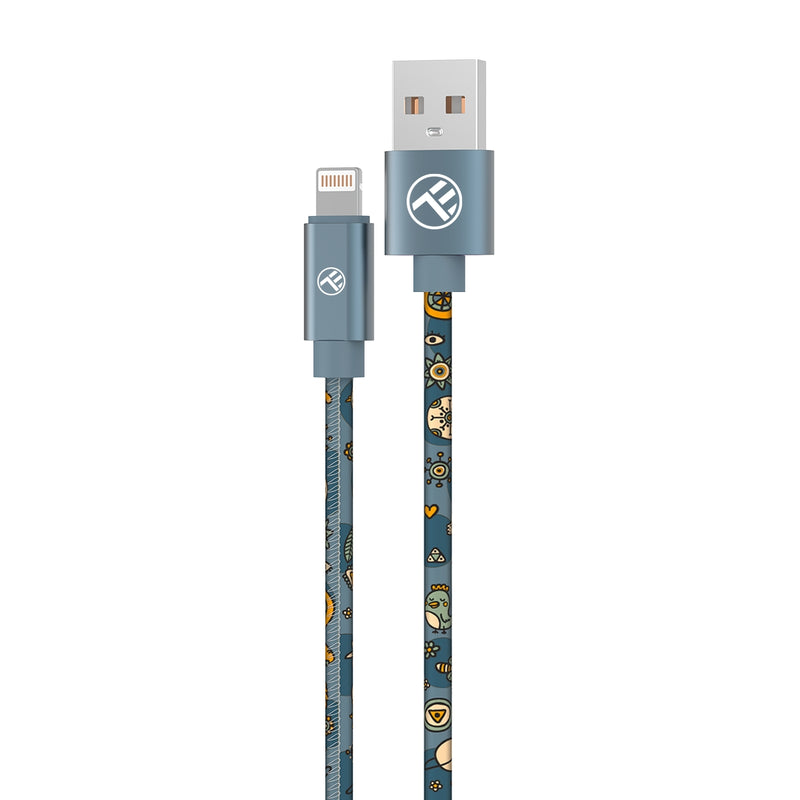 Кабель Tellur Graffiti USB-Lightning 3A 1м Синий