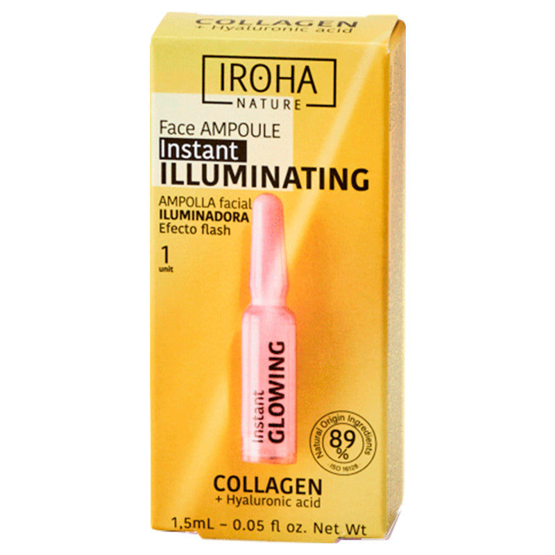 Greito poveikio, veido odą skaistinanti ampulė Iroha Instant Flash Glowing Ampoule Shot, 1,5 ml
