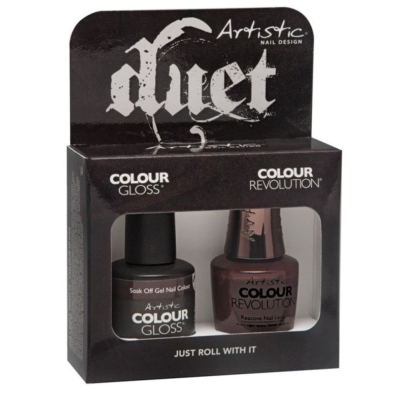 Set: Gel polish and nail polish Artistic Duets (15 colors)
