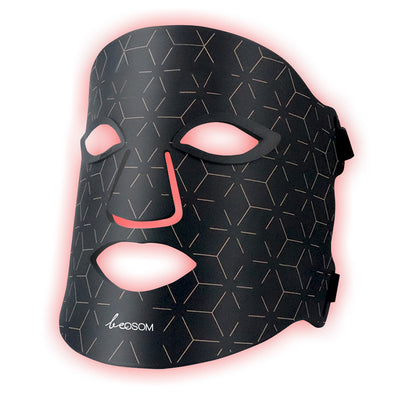 LED šviesos terapijos kaukė veidui Be OSOM Led Facial Mask Black BEOSOMSGMSKFN