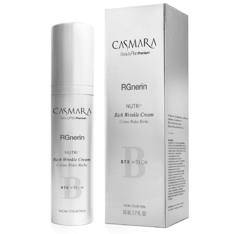 Восстанавливающий, питательный крем для кожи лица Casmara RGnerin Nutri+ Rich Wrinkle Cream CASA81002, против морщин, 50 мл