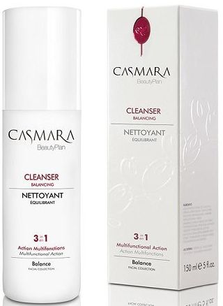 Prausiklis veido odai Casmara Cleanser Balancing Skin 3 in 1 CASA90004, skirtas visų tipų odai, 500 ml