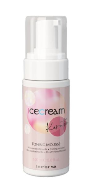 Inebrya Ice Cream Keratin Restructuring Toning Mousse ICE26318, intensely moisturizing, 150 ml