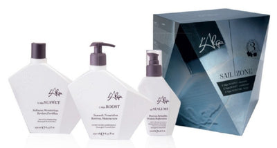Plaukų priežiūros priemonių rinkinys L'Alga Sailzone Kit LALA600101, rinkinį sudaro: šampūnas plaukams, 250 ml, kondicionierius plaukams, 250 ml ir serumas plaukams, 100 ml