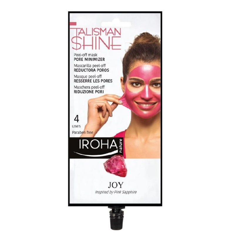 Face mask Iroha Talisman Collection Peel-off Mask Pink Pore Minimizer, peel-off, 4 times, cleans clogged pores of facial skin