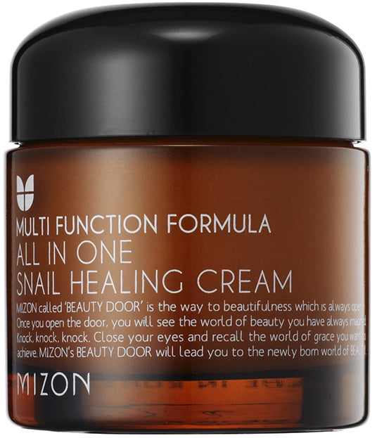 Daugiafunkcis veido kremas All in One Snail Repair Cream Mizon MIZ000001790 su sraigių ekstraktu, 75 ml