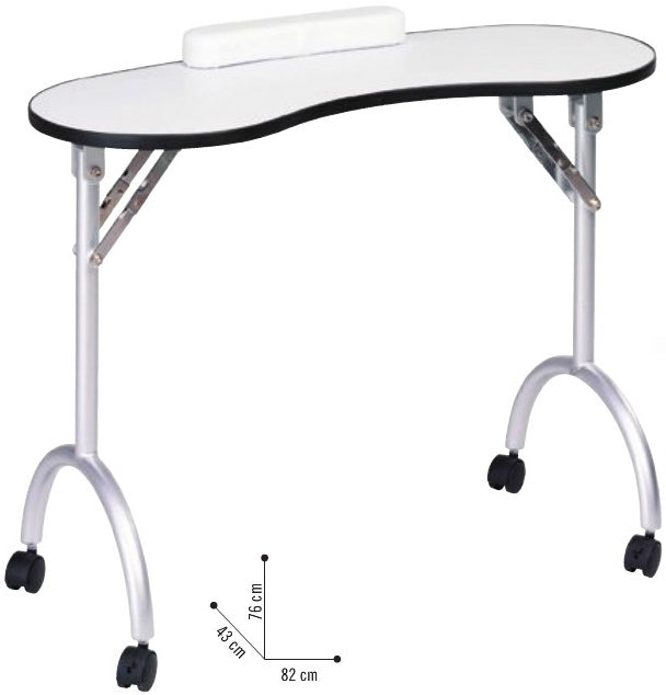 Manikiūro staliukas Sibel Folding Manicure Table SIB7310620, sulankstomomis kojomis, 76x82x43 cm