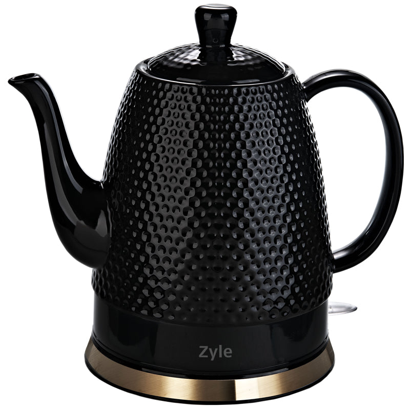 Керамический чайник Zyle ZY17KWG, объем 1,5 л, черный