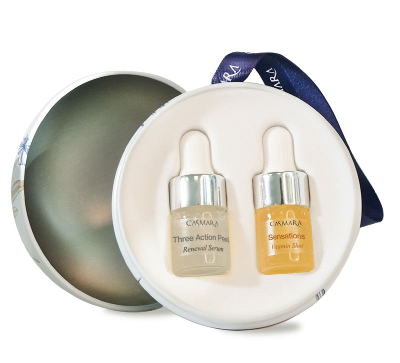 Set of facial care products Casmara Beauty Christmas Ball CASAL904 - limited edition, the set includes: acid facial skin scrub, face serum - mini containers