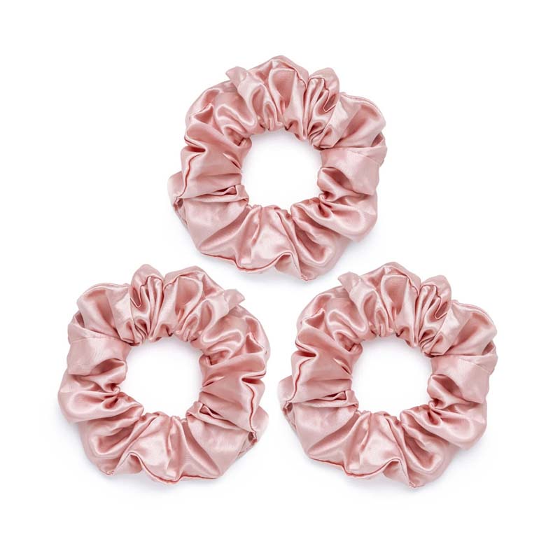 Satin sleep set: pillowcase, eye mask - sleep glasses, hair ties Be Osom Silky Satin Pink OSOM07H1, premium satin