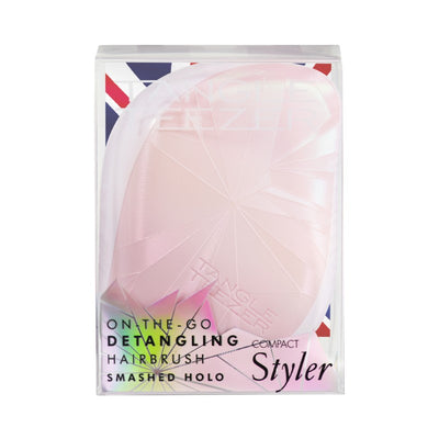 Plaukų šepetys Tangle Teezer Compact Smashed Holo Pink CSSHLP011019