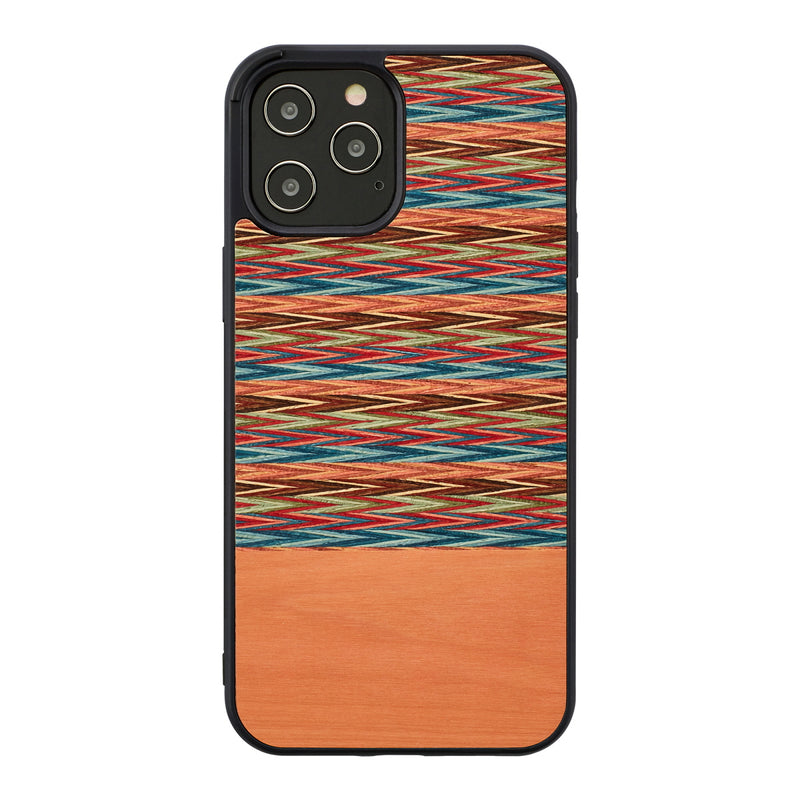 MAN&amp;WOOD case for iPhone 12/12 Pro browny check black