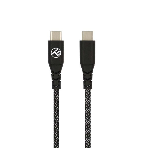 Tellur Green Data cable Type-C to Type-C 3A PD60W 1m nylon black