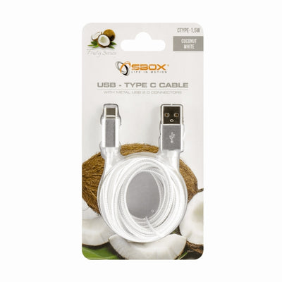 Sbox USB-TYPEC-15W USB-&gt;Type CM/M 1.5m Coconut White