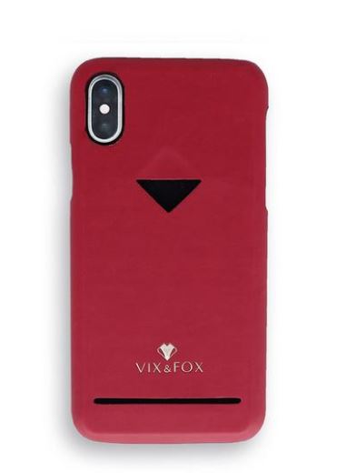 Задняя оболочка слота для карт VixFox для iPhone XSMAX рубиново-красный