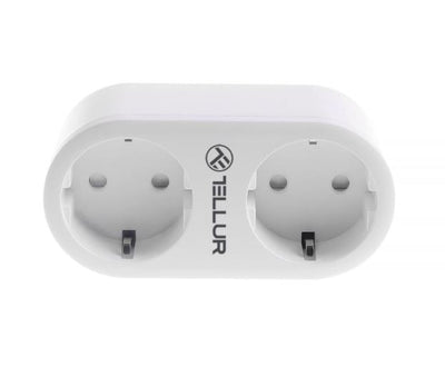 Tellur WiFi AC Dual Plug, Energy reading, 16A, 2400W