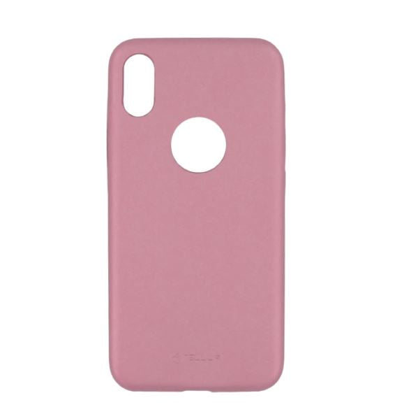 Чехол Tellur Slim из синтетической кожи для iPhone X/XS розовый