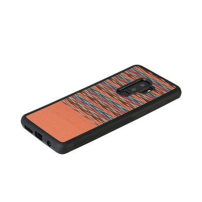 MAN&amp;WOOD Чехол для смартфона Galaxy S9 Plus коричневый в клетку черный