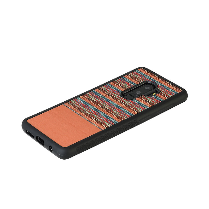 MAN&amp;WOOD Чехол для смартфона Galaxy S9 Plus коричневый в клетку черный