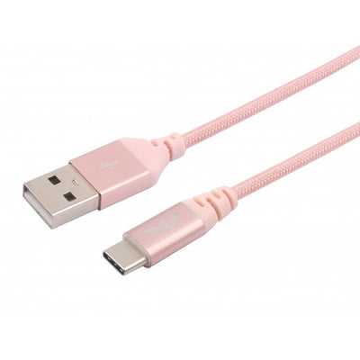 Кабель для передачи данных Tellur, USB — Type-C, кевлар, 3А, розовое золото, 1 м 