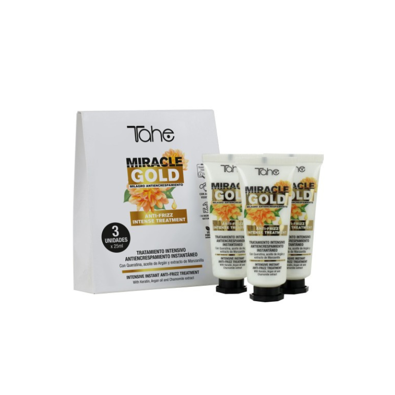 Intensive, fast-acting, smoothing hair product Anti-frizz Miracle Gold TAHE, 3 x 25 ml
