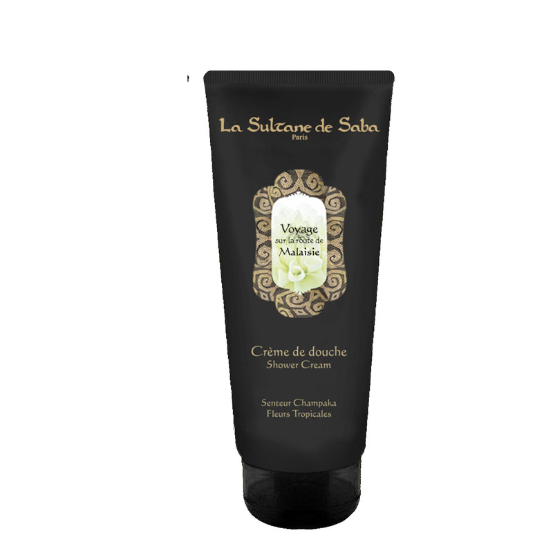 La Sultane de Saba Shower Cream Malaysia - Jasmine and tropical flowers 200ml + gift CHI Silk Infusion Silk for hair