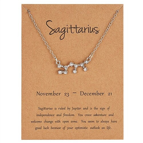 Horoscope constellation necklace