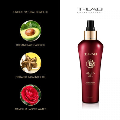 T-LAB Professional Aura Oil Elixir Superior Hair эликсир для роскошной мягкости и естественной красоты волос 150мл + подарок роскошный аромат для дома со стиками