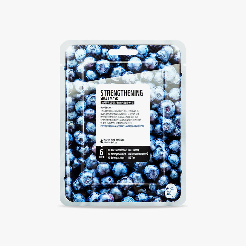FARM SKIN sheet mask with blueberries