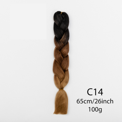Sintetiniai plaukų pluoštai – kanekalonai kasyčių pynimui (100 g.)
