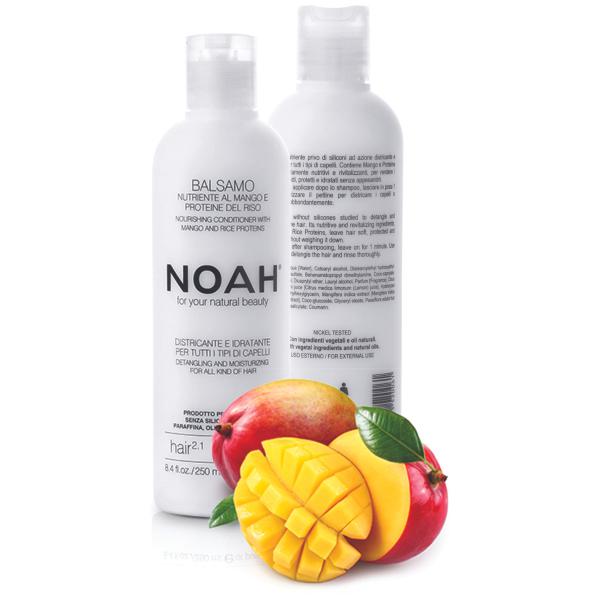 Noah 2.1. Nourishing Conditioner With Mango And Rice Proteins Maitinamasis balzamas lengvinantis plaukų iššukavimą