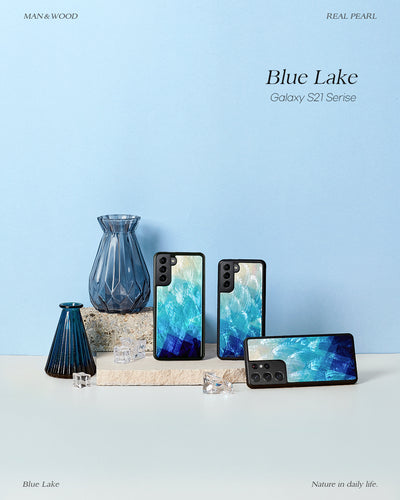 iKins case for Samsung Galaxy S21 blue lake black