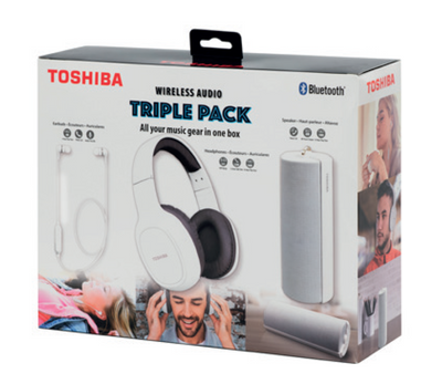 Тройной комплект беспроводной аудиосистемы Toshiba HSP-3P19, белый