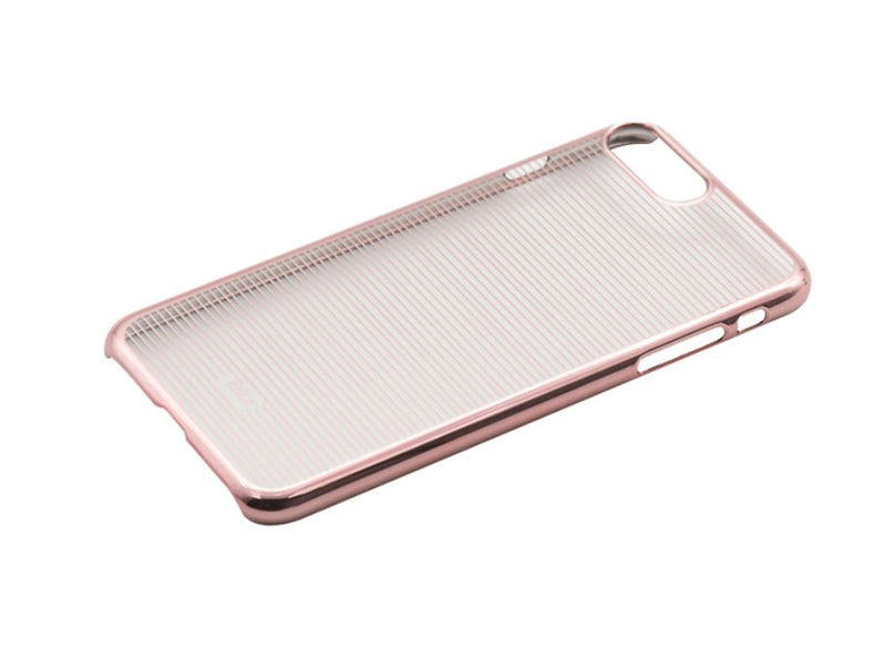 Жесткий чехол Tellur Cover для iPhone 7 Plus с горизонтальными полосками, розовый